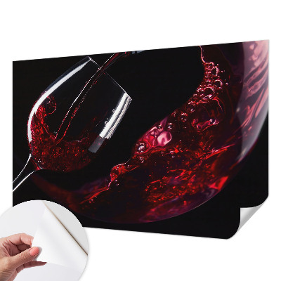 Självhäftande fototapet med motiv av rött vin