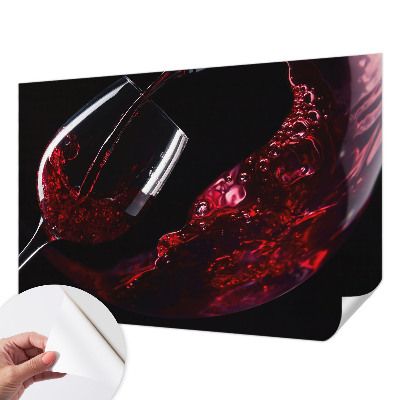 Självhäftande fototapet med motiv av rött vin