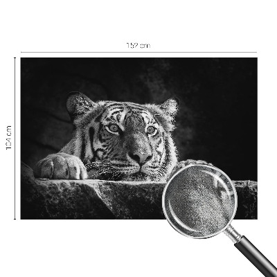 Peel and stick fototapet med ett rovdjursliknande uttryck