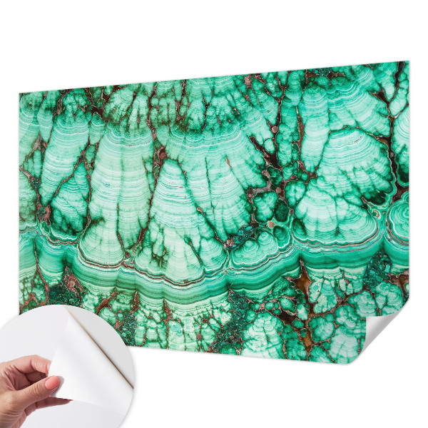 3D fototapet med grönt mönster