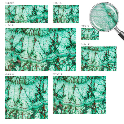 3D fototapet med grönt mönster