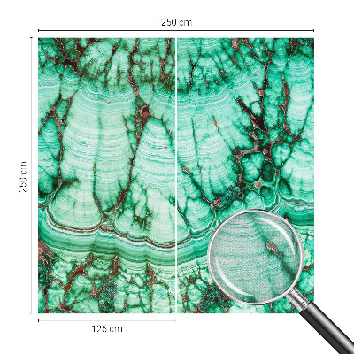 3D fototapet med grönt mönster