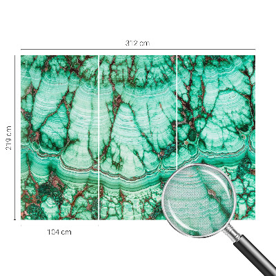 3D fototapet Gröna mönster