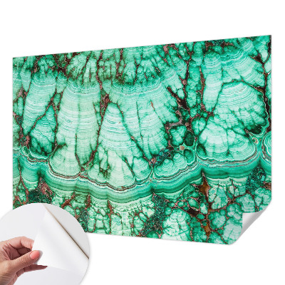 3D fototapet med grönt mönster