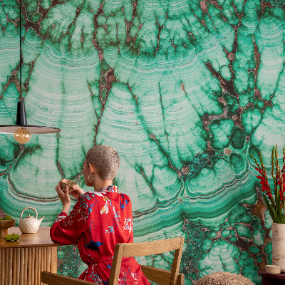 3D fototapet Gröna mönster