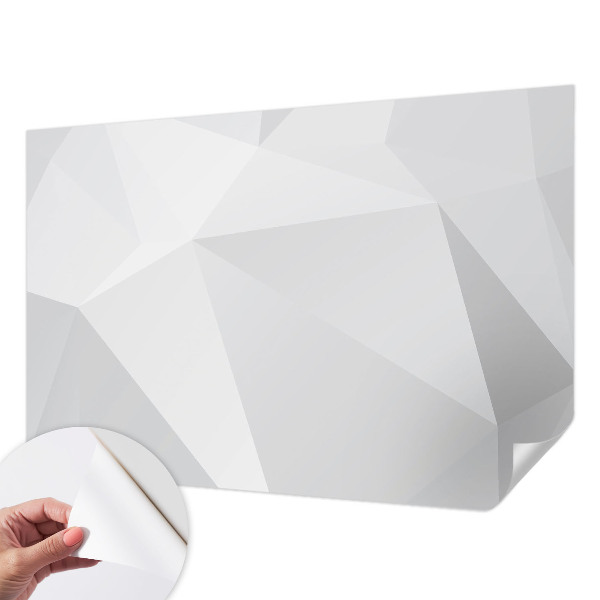 Peel and stick fototapet med grå trianglar som mönster