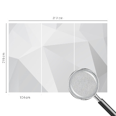 Peel and stick fototapet med grå trianglar som mönster