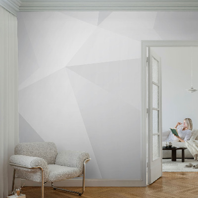 Peel and stick fototapet med grå trianglar som mönster