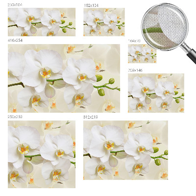 Självhäftande fototapet med motiv av blommor