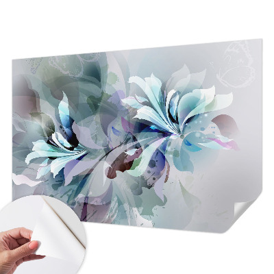 Peel and stick fototapet med blommig abstrakt design