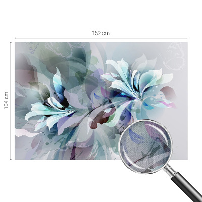Peel and stick fototapet med blommig abstrakt design
