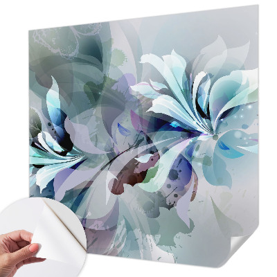 Peel and stick fototapet med blommig abstrakt design