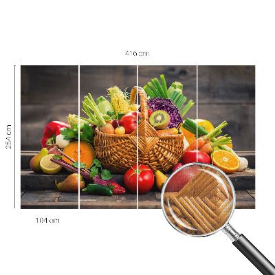 3D fototapet med motiv av fruktig fyllighet