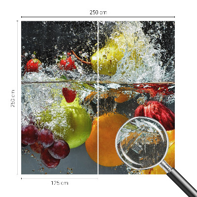 Fototapet barnrum Frukt i vatten