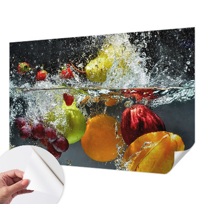 Fototapet barnrum med motiv av frukter i vatten