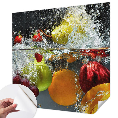 Fototapet barnrum med motiv av frukter i vatten
