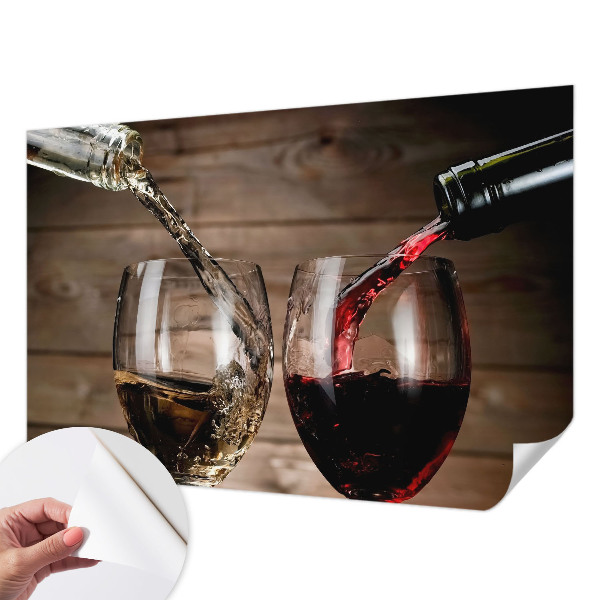 Fototapet barn med motiv av ett glas vin