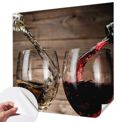 Fototapet barn med motiv av ett glas vin