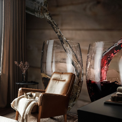 Fototapet barn med motiv av ett glas vin
