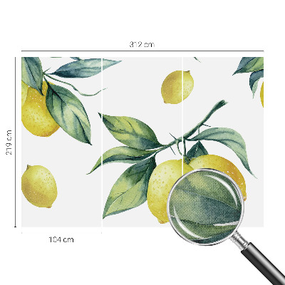Fototapet för barn med citrondesign