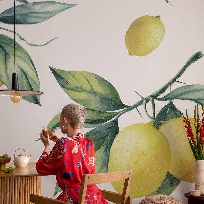 Fototapet för barn med citrondesign