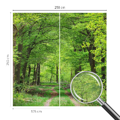 Självhäftande fotovägg Skogsstig