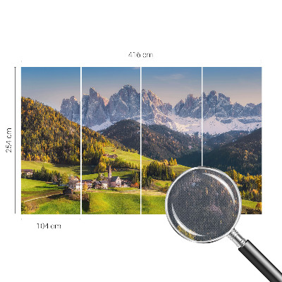 3D fototapet med motiv av ett bergslandskap