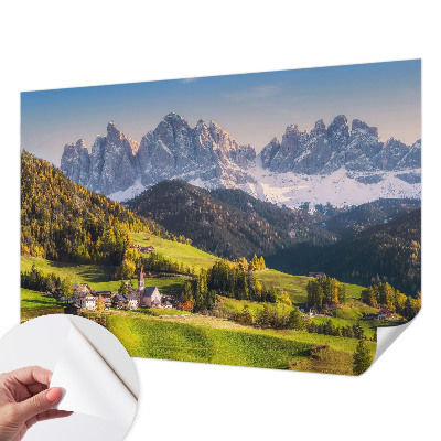 3D fototapet med motiv av ett bergslandskap