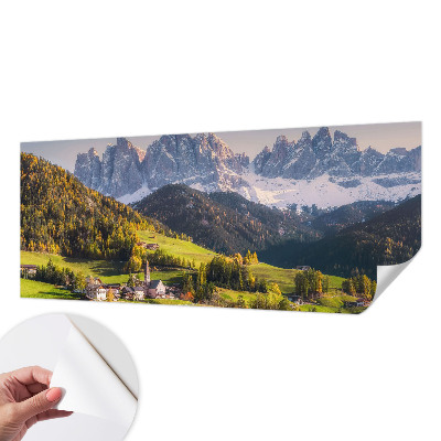 3D fototapet med motiv av ett bergslandskap