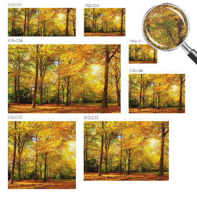 Peel and stick fototapet med motiv av gyllene blad