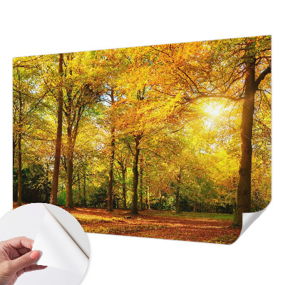 Peel and stick fototapet med motiv av gyllene blad