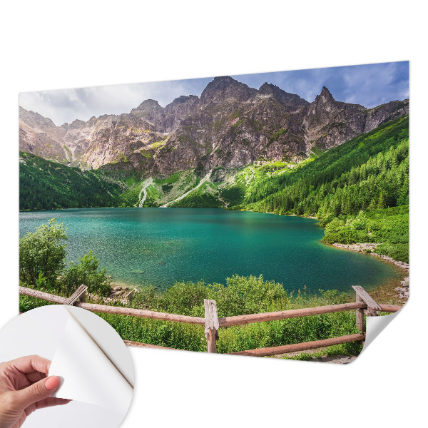 3D fototapet med motiv av ett bergslandskap