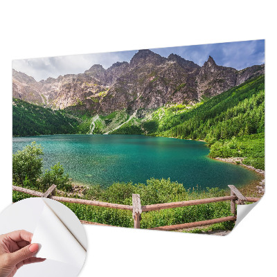 3D fototapet med motiv av ett bergslandskap