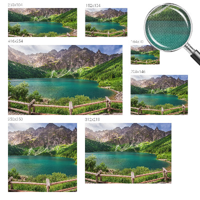 3D fototapet med motiv av ett bergslandskap