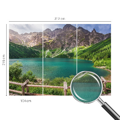 3D fototapet med motiv av ett bergslandskap
