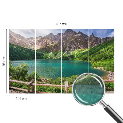 3D fototapet med motiv av ett bergslandskap