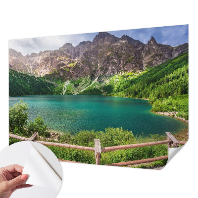 3D fototapet med motiv av ett bergslandskap