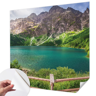 3D fototapet med motiv av ett bergslandskap
