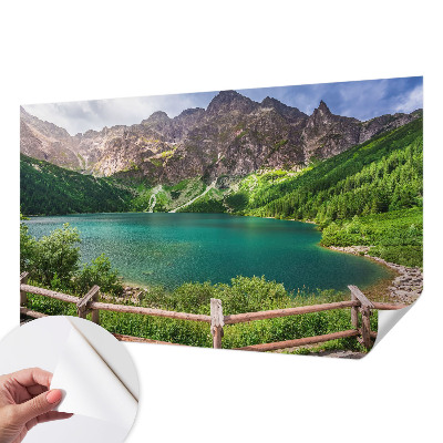 3D fototapet med motiv av ett bergslandskap