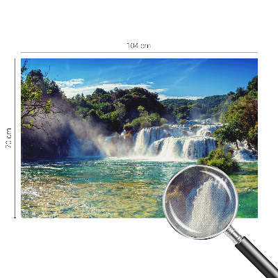 3D fototapet med motiv av ett vattenfallslandskap