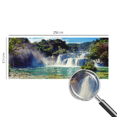 3D fototapet med motiv av ett vattenfallslandskap