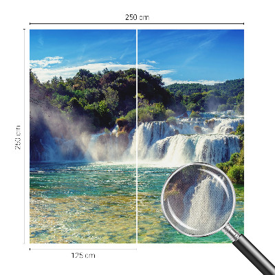 3D fototapet med motiv av ett vattenfallslandskap
