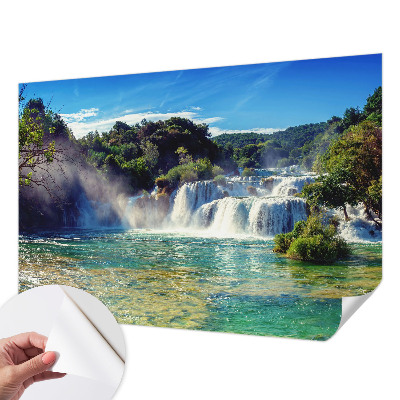 3D fototapet med motiv av ett vattenfallslandskap