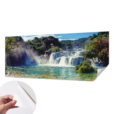 3D fototapet med motiv av ett vattenfallslandskap