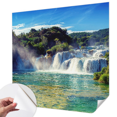 3D fototapet med motiv av ett vattenfallslandskap