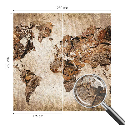 Fototapet för barn Träkarta