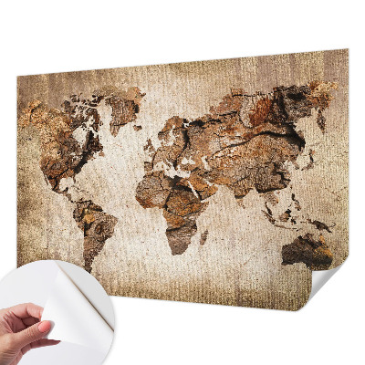 Fototapet för barn Träkarta