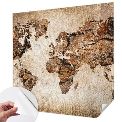 Fototapet för barn Träkarta