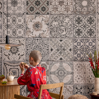 Självhäftande fotovägg Kakelmönster