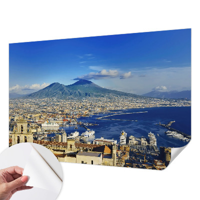 3D fototapet med panoramavy över havet